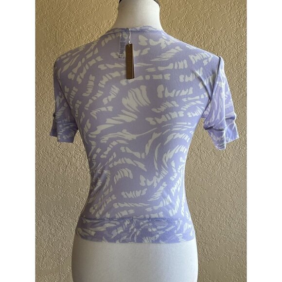 SKIMS Women's Summer Mesh Short Sleeve Top Size 2X Lilac Swirl - Picture 2 of 7